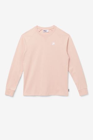 FILA Flynn Long Sleeve Tee Shirts Rose,Womens Clothing | CA.LUBVDM807